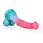 Alien Beast Cyan Rainbow 9.7" Dildo - C - Image 2
