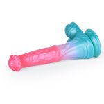 Alien Beast Cyan Rainbow 9.7" Dildo - C - Image 3