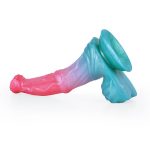 Alien Beast Cyan Rainbow 9.7" Dildo - C - Image 5