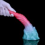 Alien Beast Cyan Rainbow 8.2" Dildo - D - Image 9