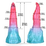 Alien Beast Cyan Rainbow 8.2" Dildo - D - Image 11