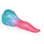 Alien Beast Cyan Rainbow 8.2" Dildo - D - Image 2