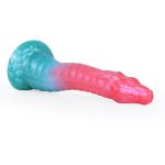 Alien Beast Cyan Rainbow 9.8" Dildo - E - Image 2