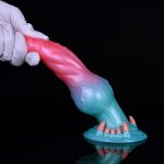 Alien Beast Cyan Rainbow 7.3" Dildo - G - Image 11