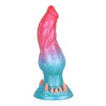 Alien Beast Cyan Rainbow 7.3" Dildo - G - Image 12