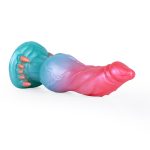 Alien Beast Cyan Rainbow 7.3" Dildo - G - Image 4