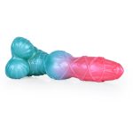 Alien Beast Cyan Rainbow 9.4" Dildo - H - Image 2
