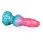 Alien Beast Cyan Rainbow 7.7" Dildo - J - Image 4
