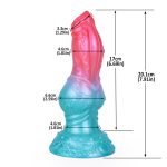 Alien Beast Cyan Rainbow 7.9" Dildo - K - Image 14