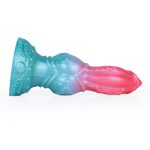 Alien Beast Cyan Rainbow 7.9" Dildo - K