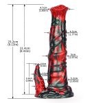 Red Devils Silicone 9.1" Horse Dick - Image 2