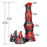 Red Devils Silicone 10" Horse Dick - Image 3