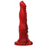 Red & Black Silicone Dildo - Image 6