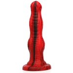 Red & Black Silicone Dildo