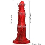 Red & Black Silicone Dildo - Image 2