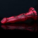 Red & Black Silicone Dildo - Image 5