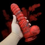 Lava Demon Thick Thred Silicone Dildo - Image 5