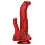 Red Double Dildos with Suction Cup - Image 6