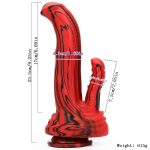 Red Double Dildos with Suction Cup