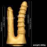 Twin Realistic Silicone Double Dildo - Image 2