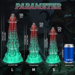 Ghostly Crimson Red Green Fantasy Dildo