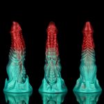 Ghostly Crimson Red Green Fantasy Dildo - Image 5