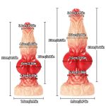 Knotted Realistic PVC Double Color Dildo - Image 3