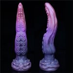 Purple Silicone Tentacle Dildo 10 Inches