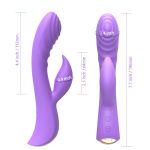 Flexible Ribbed Silicone Rabbit Vibrator - Image 2