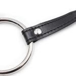 Bondage Boutique Double Ring Steel Cock Ring With Strap - Image 5
