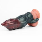 Monster Silicone Cock Sleeve in Claret - Image 16