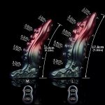 Monster Silicone Cock Sleeve in Claret - Image 2