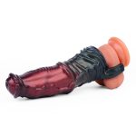 Alien Silicone Cock Sheath in Claret - Image 16