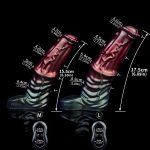 Alien Silicone Cock Sheath in Claret - Image 2