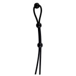 Black Adjustable Penis Tie Ring - Image 2