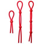 Black Adjustable Penis Tie Ring - Image 5