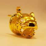 Tiger Head Bend Ring Cock Cage - Long - Image 5