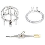 The Pen Deluxe Stainless Steel Locking Chastity Cage - Image 6