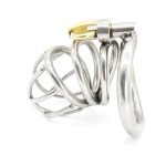 Bent Ring Stainless Steel Chastity Cage - Image 8