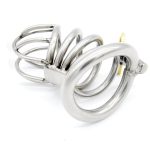 Bent Ring Stainless Steel Chastity Cage - Image 9