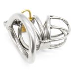 Bent Ring Stainless Steel Chastity Cage