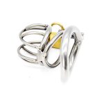 Bent Ring Stainless Steel Chastity Cage - Image 2