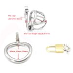 Bent Ring Stainless Steel Chastity Cage - Image 3