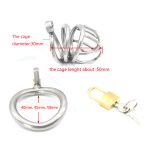 Bent Ring Stainless Steel Chastity Cage - Image 4