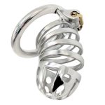 Captus Stainless Steel Locking Chastity Cage - Image 8