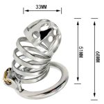 Captus Stainless Steel Locking Chastity Cage - Image 5