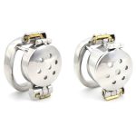 Double Key Steel Cock Cage - Short - Image 7