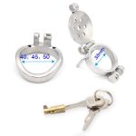 Double Key Steel Cock Cage - Short - Image 4