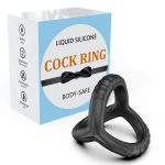 Silicone 3 in 1 Cock Ring - Image 5