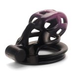 Black and Purple Cobra Chastity Cage - Image 5